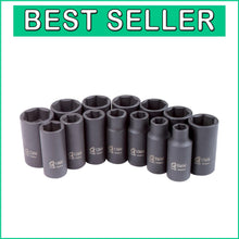 Load image into Gallery viewer, Versatile 14-Piece Metric Impact Socket Set - Forged Steel and Painted Finish