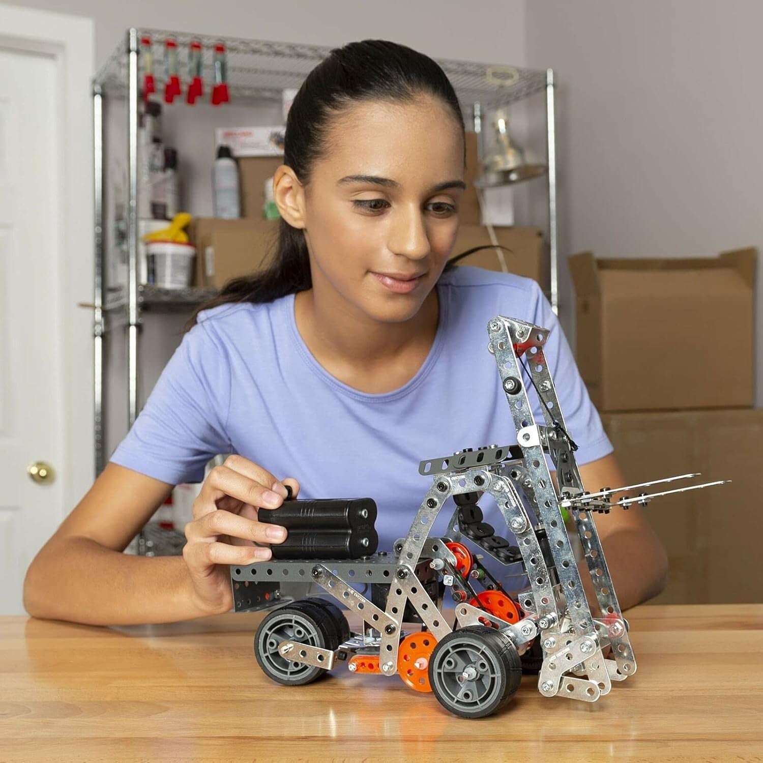 Erector Super Construction Set: 25 Models & Motorized Crane for Young Engineers