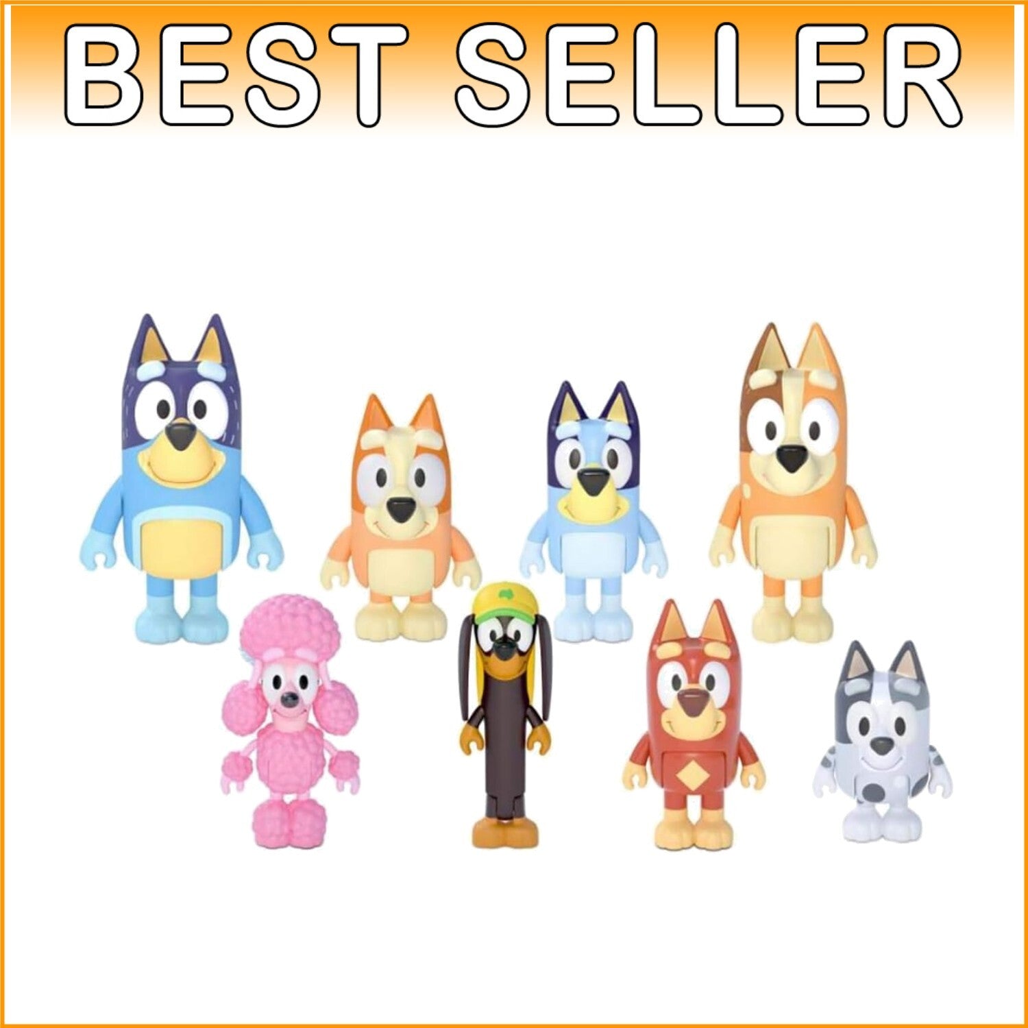 Bluey Family and Friends 8-Pack: Articulated 2.5-Inch Collectible Figures
