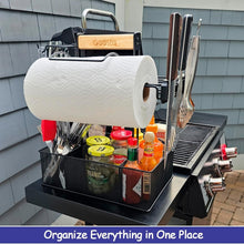 Load image into Gallery viewer, Versatile BBQ Caddy with Magnetic Tool Holder &amp; Paper Towel Rack for Grilling