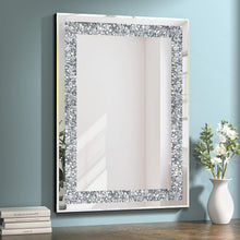 Load image into Gallery viewer, Elegant 28 x 20 Wall-Mounted Mirror - Crystal Bling for Any Decor Style