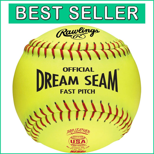 Durable Leather 12" Fastpitch Softballs with Raised Seams - Youth & High School