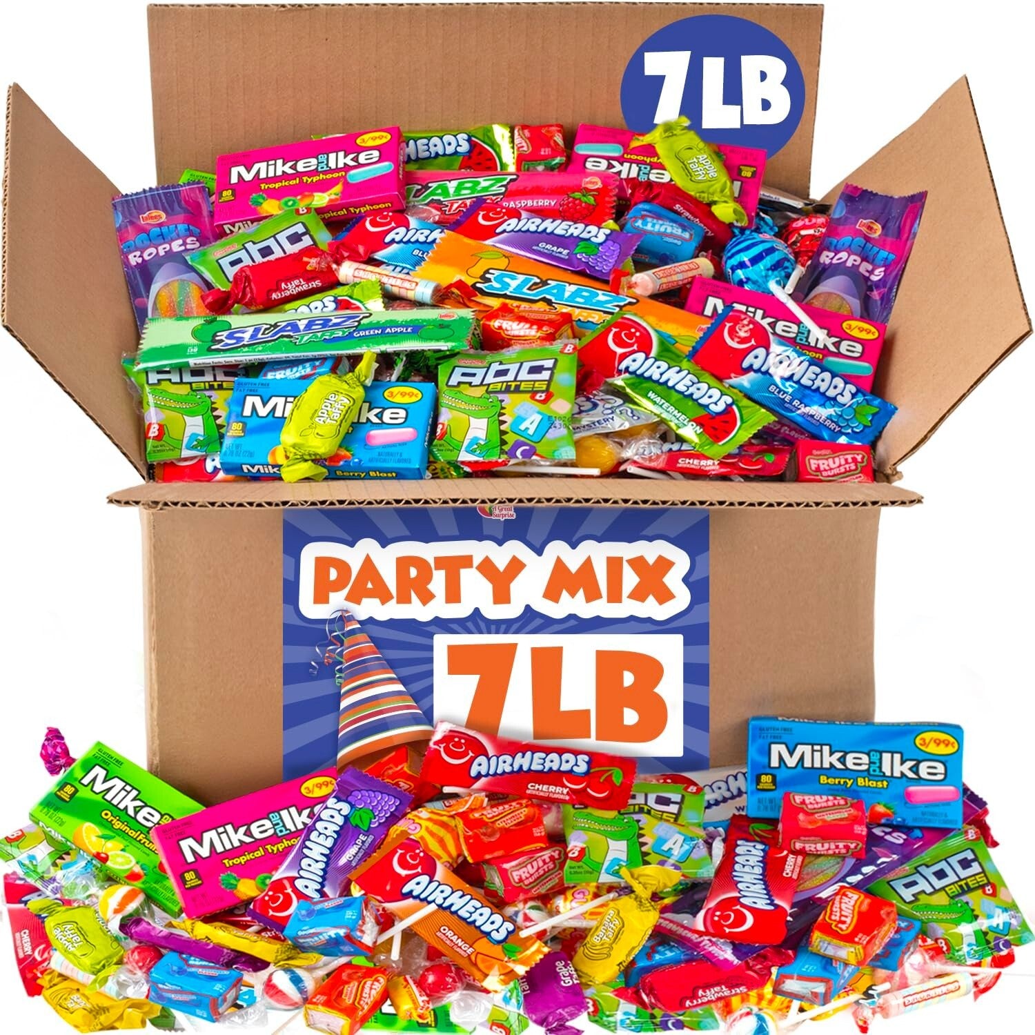 Bulk 7-Lb Assorted Candy Mix - Gummy, Chewy, and Hard Candies Galore