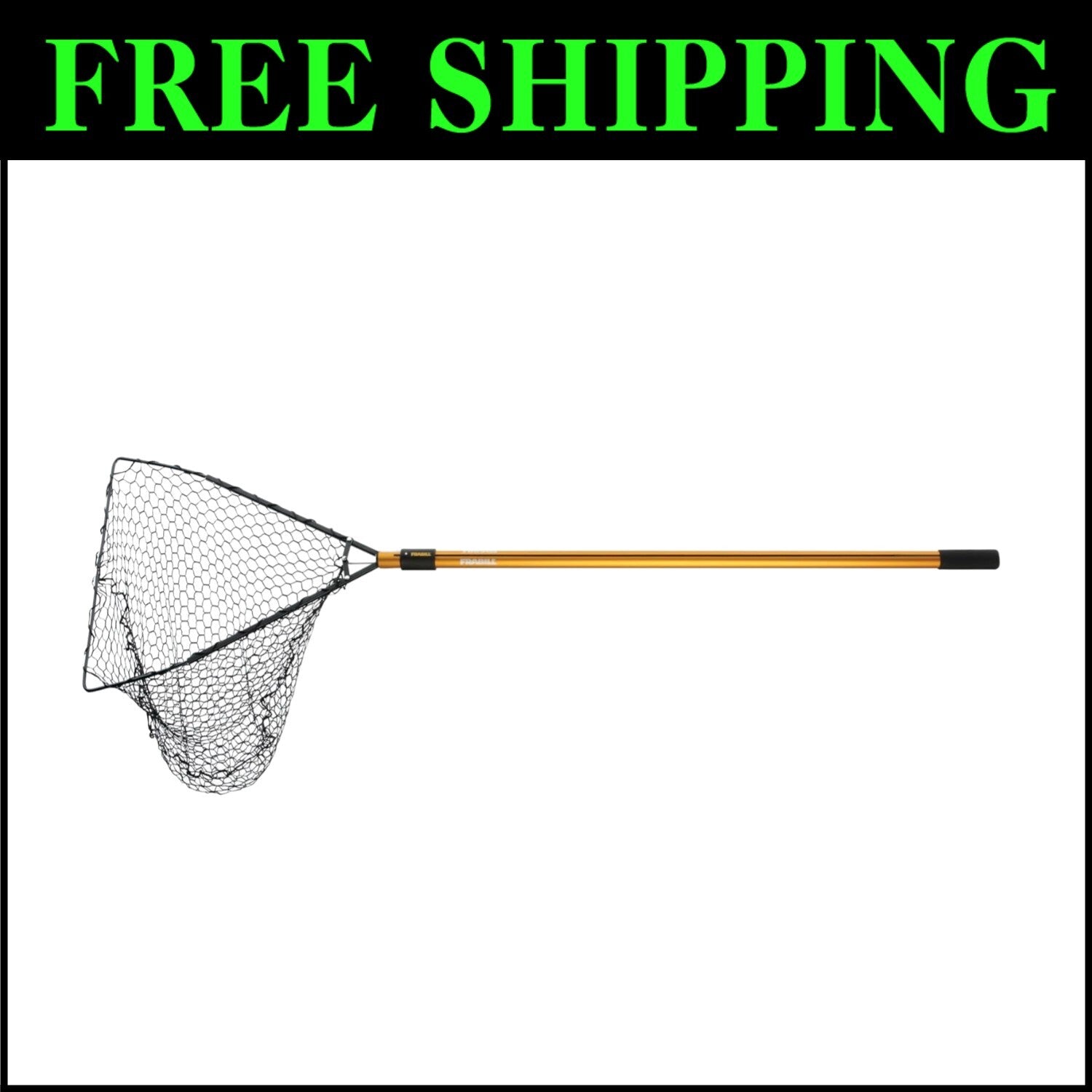 Effortless Fishing Experience: 52" Telescoping Net with Knotless Mesh Design
