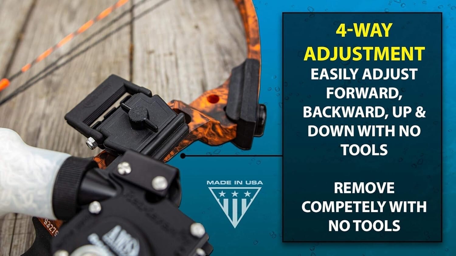 Durable Stainless Steel Retriever TNT Bowfishing Reel with Quick-Release Mount