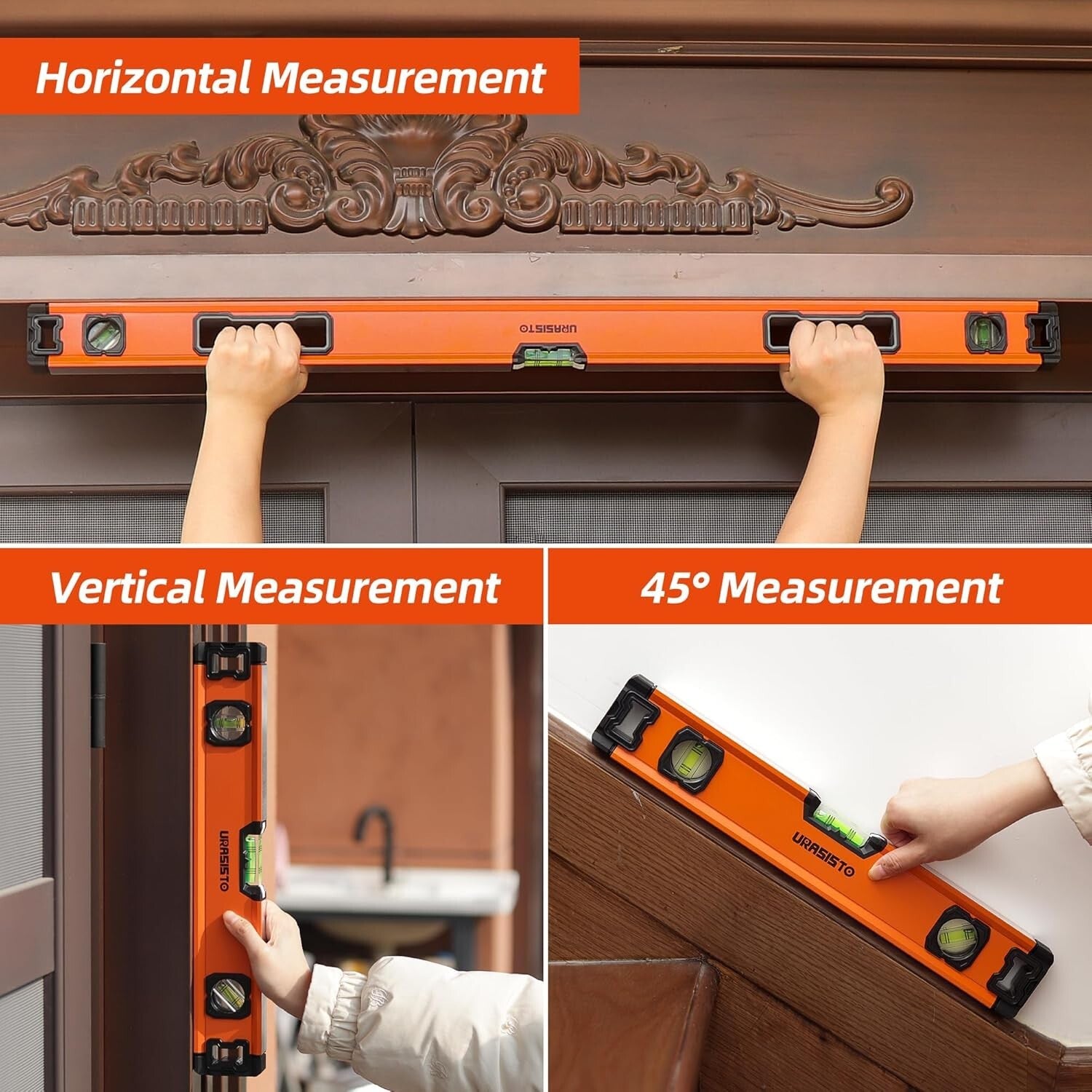 Durable Aluminum Spirit Level Set 12", 20", 40" - High Accuracy with Carry Bag