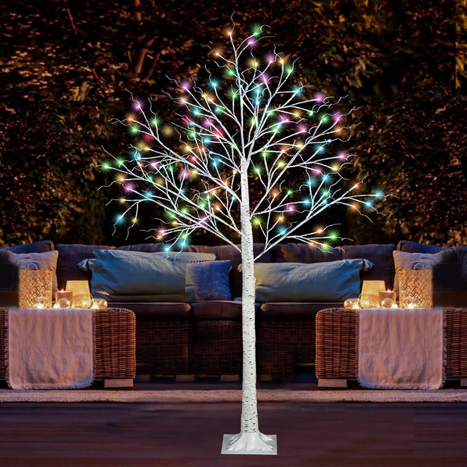 Enchanting 6FT LED Birch Tree with 120 Light Sources - Perfect for Holidays