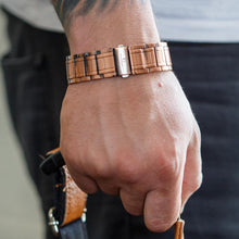Load image into Gallery viewer, 3X Power Copper Bracelet for Men - Luxury Magnetic Therapy Gift Box Included