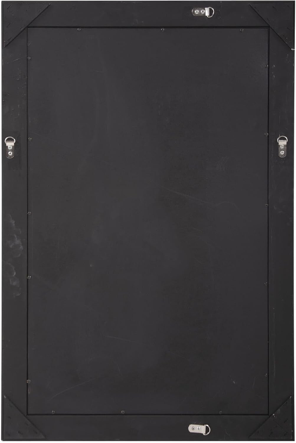Transitional Rectangular Wall Mirror in Matte Black - Ready to Hang Style