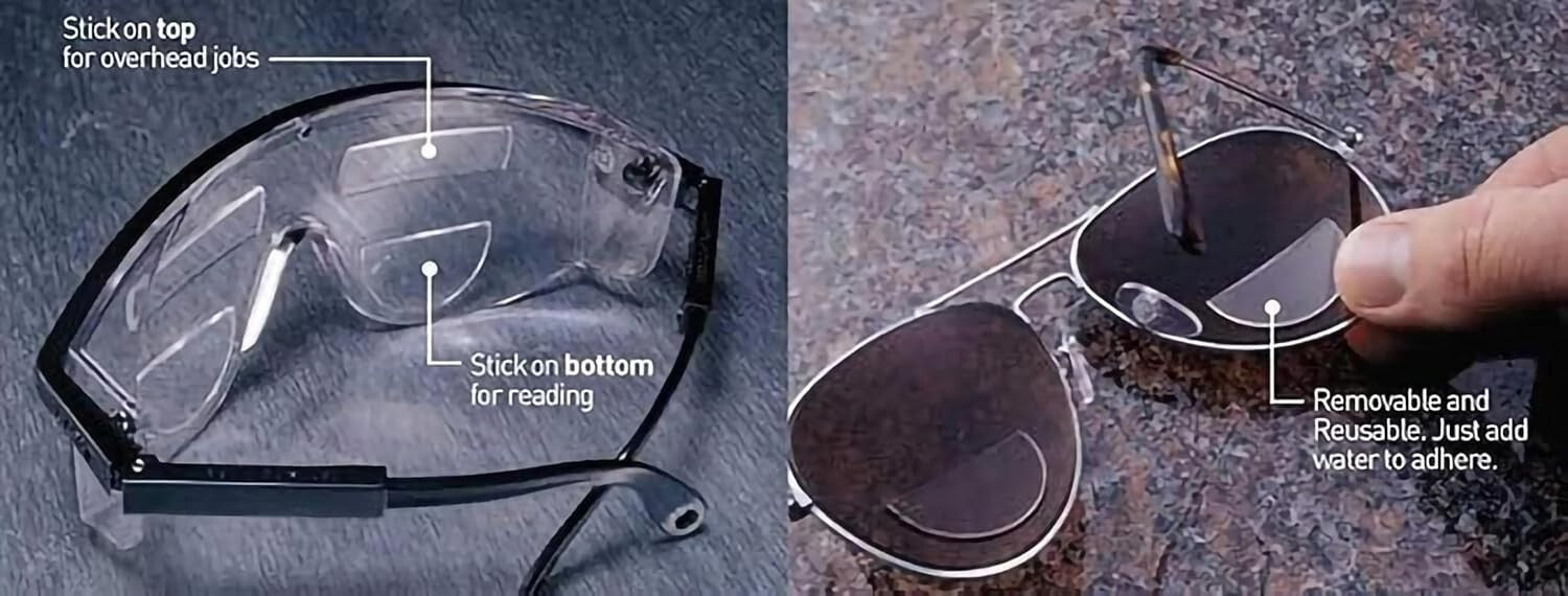 Adhesive Magnifying Bifocal Lenses - Effortless Application for Clear Vision