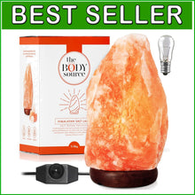 Load image into Gallery viewer, Himalayan Salt Lamp 10-12 Inch with Dimmable Switch &amp; Wooden Base - 100% Natural