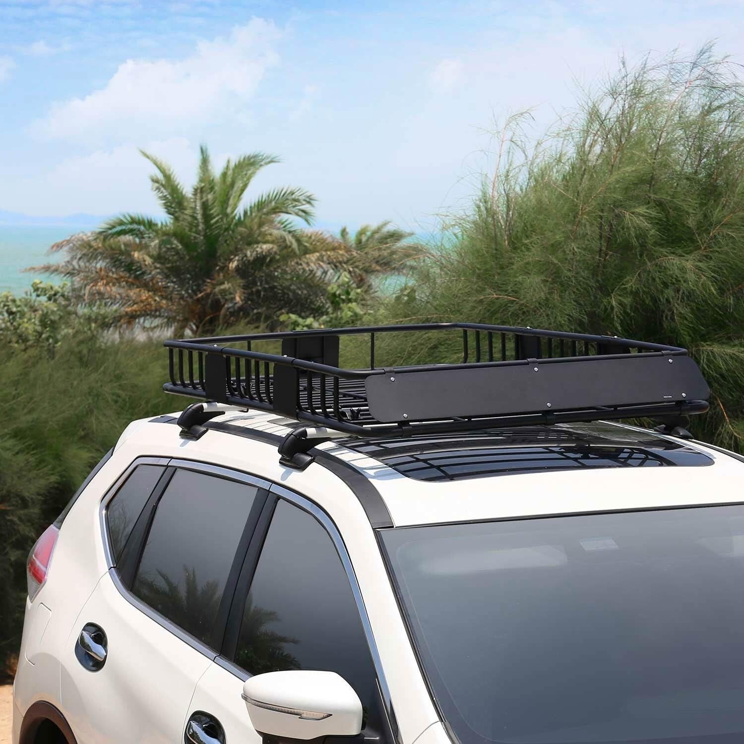 Extra Large Car Top Luggage Carrier - 150LB Capacity Roof Rack Basket