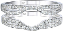 Load image into Gallery viewer, Elegant Sterling Silver Ring Enhancer with AAAAA CZ - Perfect for Any Occasion