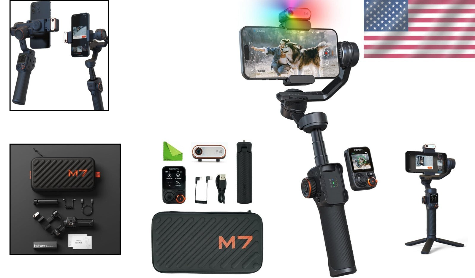iSteady M7 Smartphone Gimbal Stabilizer with Touchscreen Remote & Fill Light