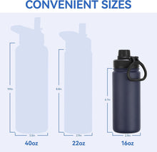 Load image into Gallery viewer, Stylish 16 oz Stainless Steel Kids Water Bottle - Perfect for School &amp; Travel