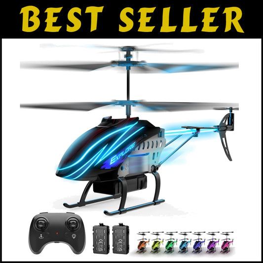 Durable RC Helicopter for Boys & Girls with 30 Mins Flight Time - LED Fun