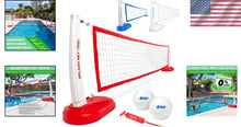 Load image into Gallery viewer, Splash Net PRO Adjustable Pool Volleyball Net with 2 Ball Set - Red, White, Blue