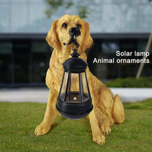 Load image into Gallery viewer, Weatherproof Golden Retriever Outdoor Decoration with Solar Lighting for Gardens
