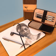 Load image into Gallery viewer, Travel-Friendly 9 Piece Mechanical Sketching Pencil Set with Kneaded Eraser