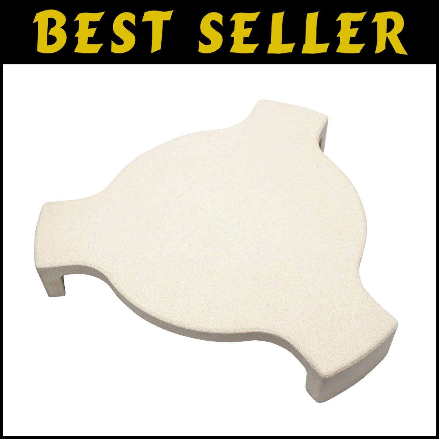 Premium 18” Ceramic Pizza Stone and Heat Deflector for Ideal Grilling Experience