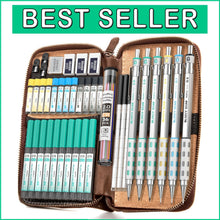 Load image into Gallery viewer, Premium 40PCS Metal Mechanical Pencil Set with Leather Case - Ideal for Artists