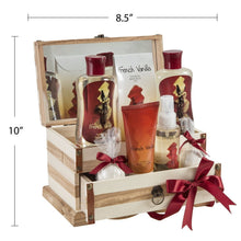 Load image into Gallery viewer, Elegant Wooden Jewelry Box with Vanilla Bath Products – Ideal for All Occasions