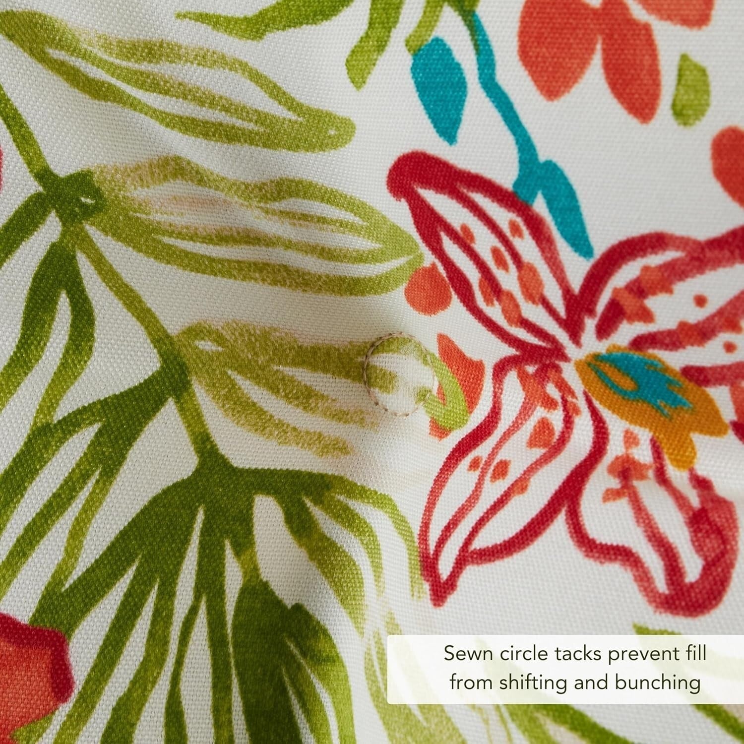 Garden Floral High Back Chair Cushion Set, 2 Pieces - Fade & Stain Resistant