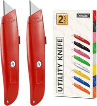 Load image into Gallery viewer, Heavy-Duty 30 Pack Utility Knives - Retractable Blades for Precise Cutting Needs