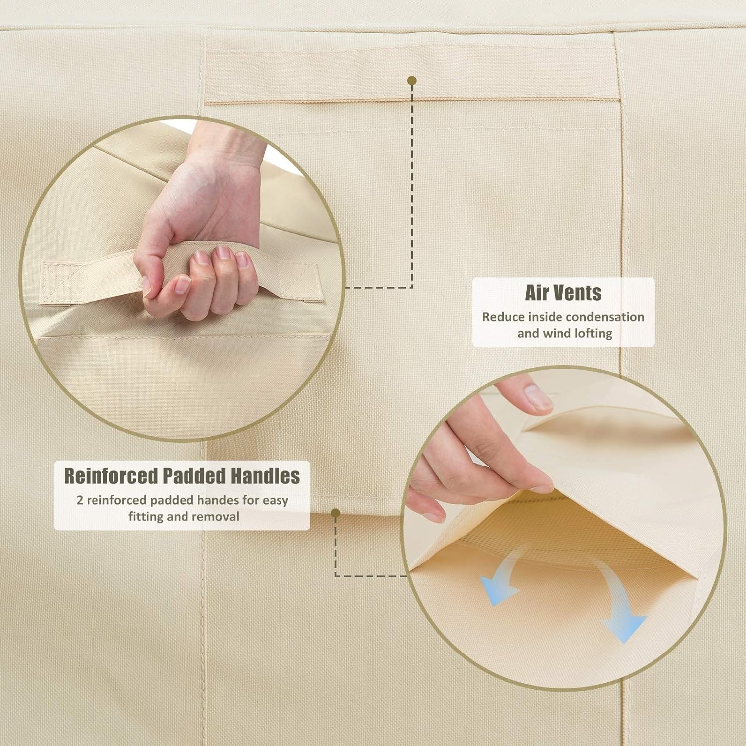 2-Pack Waterproof Outdoor Patio Chair Covers, Fits Up to 35W x 38D x 31H