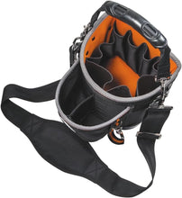 Load image into Gallery viewer, Durable Tool Bag with 14 Pockets and Comfort Shoulder Strap - Black &amp; Orange