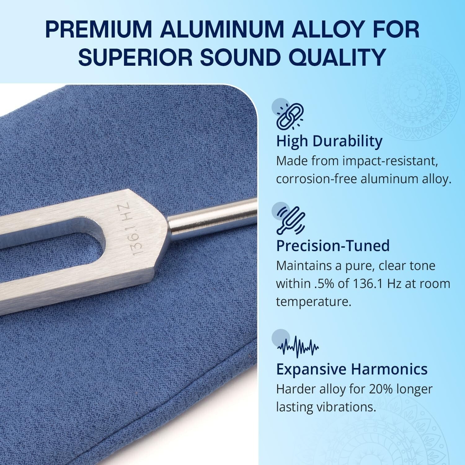 Durable Medical Grade Weighted Tuning Fork for Healing & Stress Relief Therapy