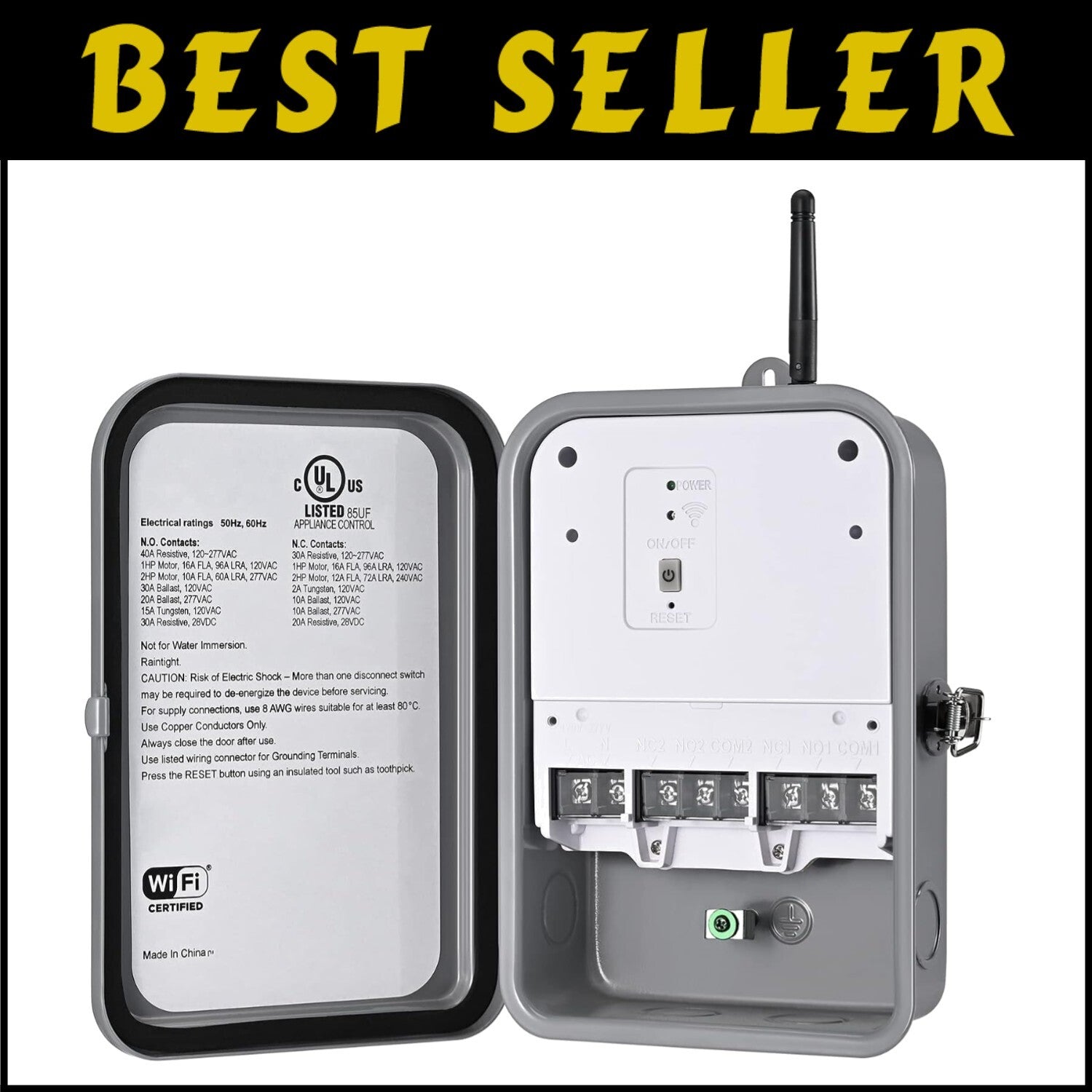 40A Outdoor Pool Timer with Voice Control - Alexa & Google Assistant Compatible