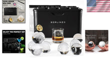 Load image into Gallery viewer, BPA-Free Silicone Ice Ball Mold: 8 Crystal Clear 2.4" Ice Balls for Any Beverage