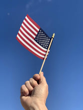 Load image into Gallery viewer, USA-Made 4"x6" Cotton Flags on Sticks - Perfect for Yard and Indoor Display