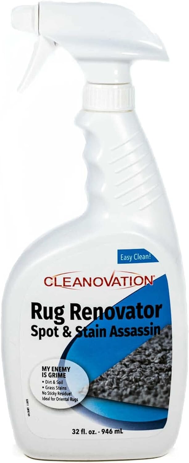 Ergonomic Floor Scrub Brush with 32oz Shampoo for Hassle-Free Carpet Cleaning