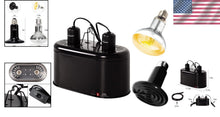Load image into Gallery viewer, Reptile Lighting Kit: 100W UVA UVB Sunlamp and Ceramic Heat Emitter Included