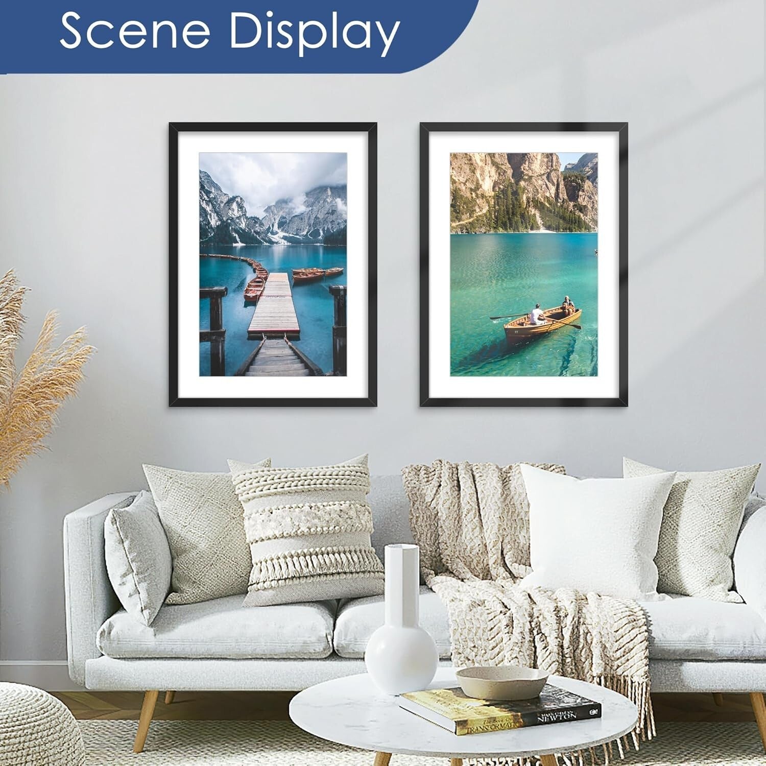Elegant Black 20x28 Picture Frames – Snap-Open Design for Easy Art Swapping