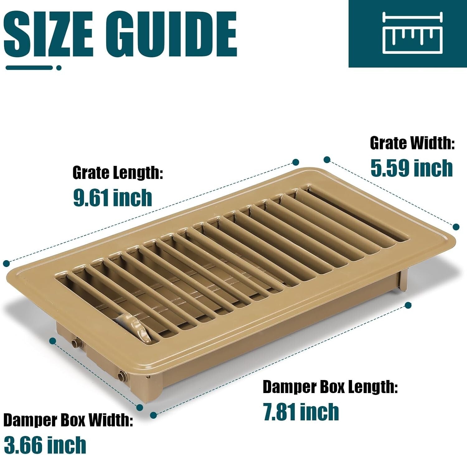 Durable Steel Air Supply Grilles 4x8 - Classic Design, Easy Install, Pack of 4