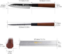 Load image into Gallery viewer, Ergonomic 5" Kitchen Utility Knife - Precision Paring with Rosewood Handle