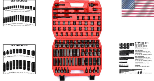 Heavy Duty 3/8" Drive Master Socket Set - Durable Chrome Moly Construction