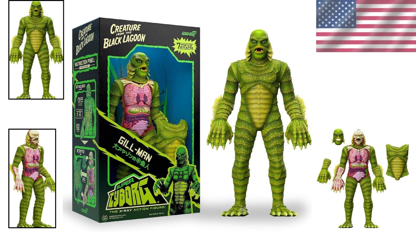 11-Inch Creature from the Black Lagoon Super Cyborg Action Figure – Collectible