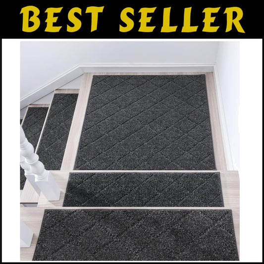 Edging Stair Runners - 30x30 Non-Slip, Water-Resistant for Safe Indoor Steps