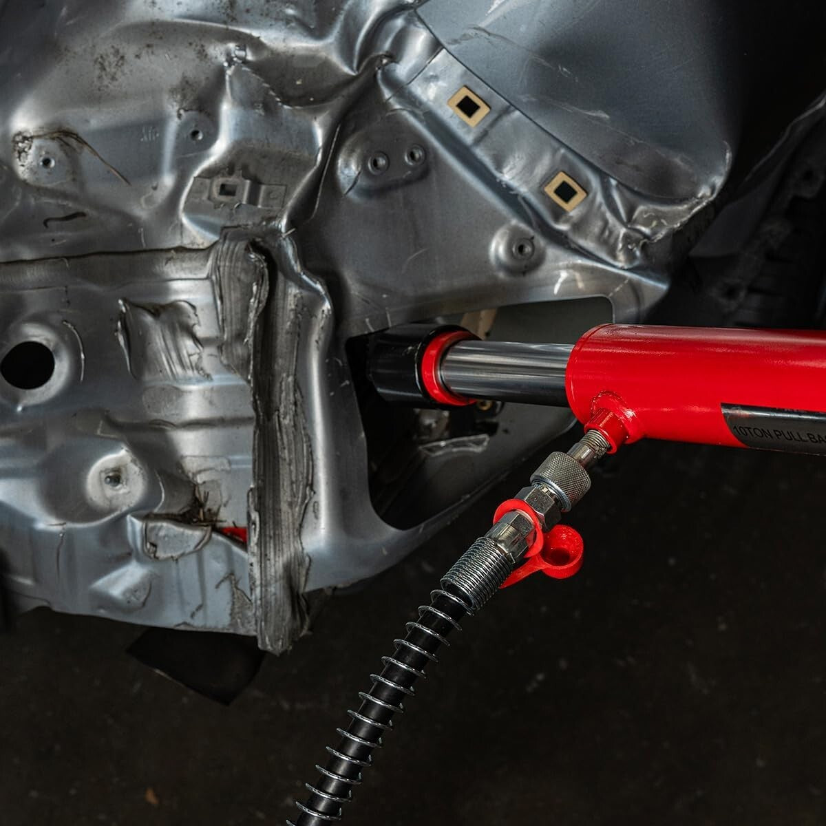 Durable 10-Ton Hydraulic Ram with 26-Inch Lift Height for Auto & Truck Bodywork