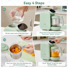 Load image into Gallery viewer, Safe Baby Food Processor with Auto Cooking, Grinding &amp; Stainless Steel Basket