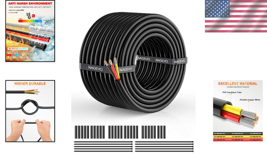 Flexible 16 AWG Stranded PVC Wire - Tinned Copper for Automotive & Marine Use