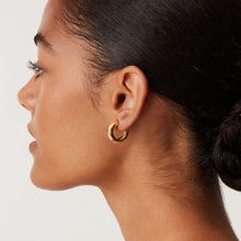 Load image into Gallery viewer, Lightweight Chunky 14K Gold Plated Hoops - Eco-Friendly Elegant Earrings