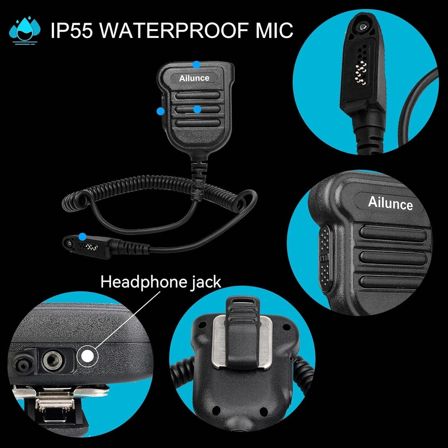Enterprise-Grade Walkie Talkies, 7 Mile Range, Waterproof Speaker Mic Included