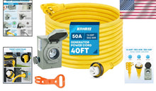 Load image into Gallery viewer, User-Friendly 50 Amp Extension Cord &amp; Power Inlet Box Combo: Safe &amp; Reliable