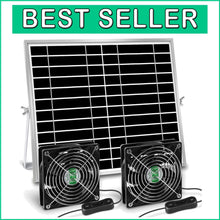 Load image into Gallery viewer, Weatherproof Solar Powered Wall Mount Fan - Provides Ultimate Airflow Solution
