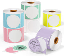 Load image into Gallery viewer, Multi-Purpose 2" Circle Color Thermal Sticker Labels - 4500 Self-Adhesive Rolls